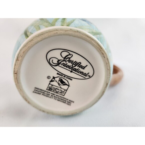 Allium w/Bees Ceramic Coffee Tea Hot Chocolate Mug Botanical Flowers Garden Gift - Picture 10 of 11